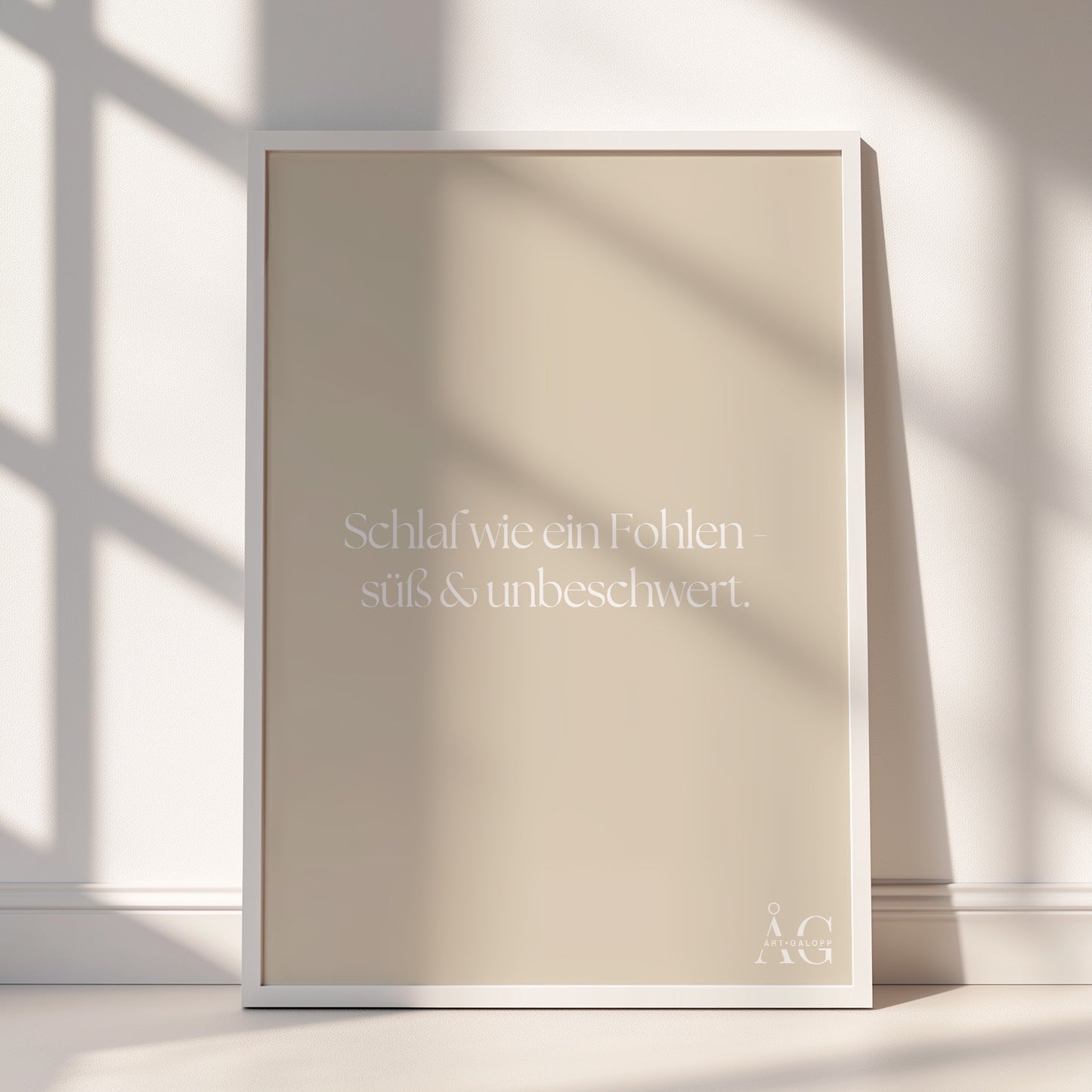 Schlaf wie ein Fohlen, süß & unbeschwert Poster