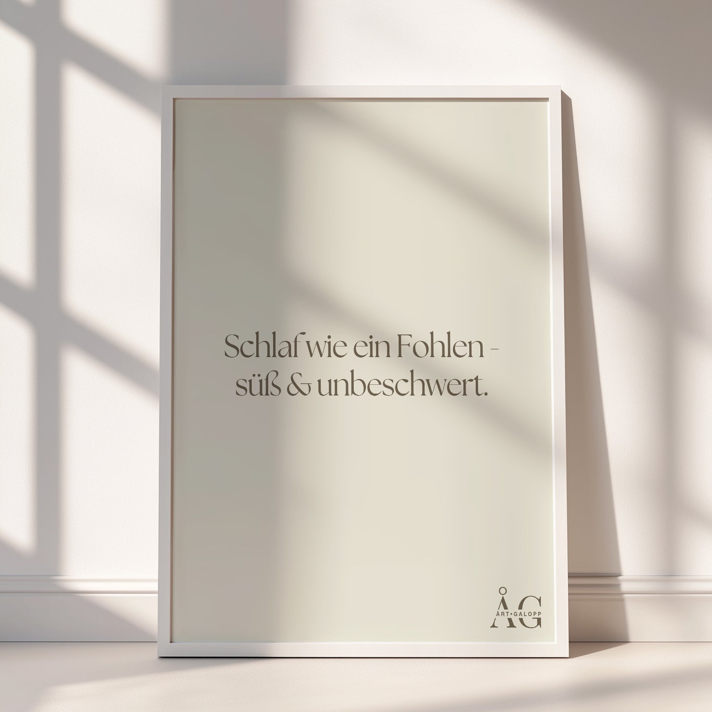 Schlaf wie ein Fohlen, süß & unbeschwert Poster